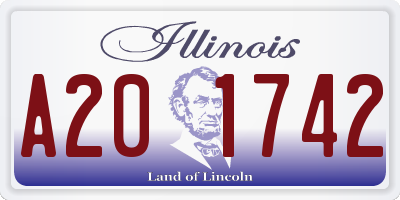IL license plate A201742