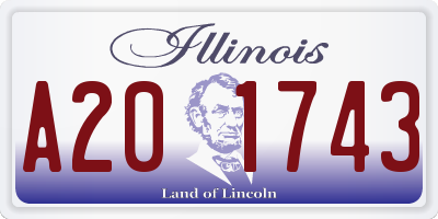 IL license plate A201743