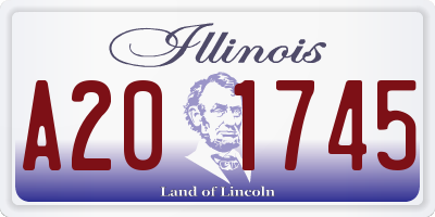 IL license plate A201745
