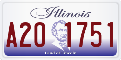 IL license plate A201751