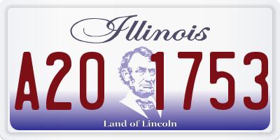 IL license plate A201753
