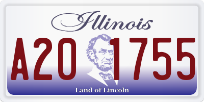 IL license plate A201755