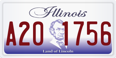 IL license plate A201756