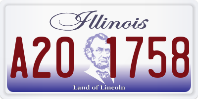 IL license plate A201758