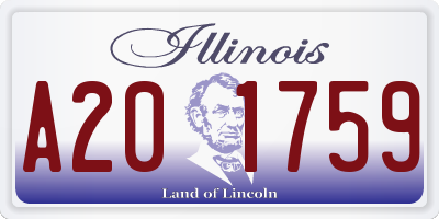 IL license plate A201759