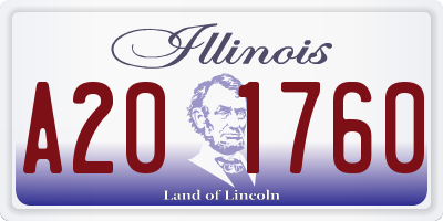 IL license plate A201760