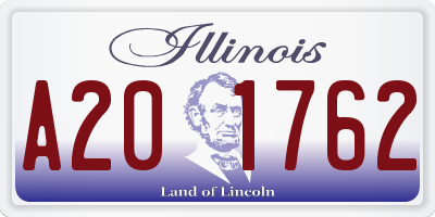 IL license plate A201762