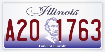 IL license plate A201763