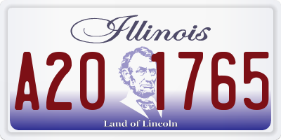 IL license plate A201765