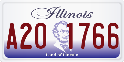 IL license plate A201766
