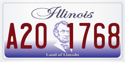 IL license plate A201768