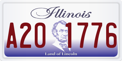 IL license plate A201776