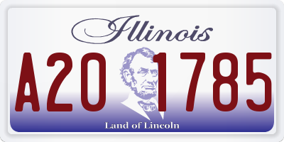 IL license plate A201785