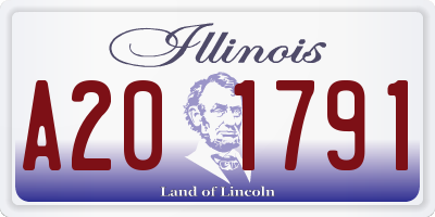 IL license plate A201791