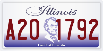 IL license plate A201792
