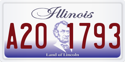 IL license plate A201793