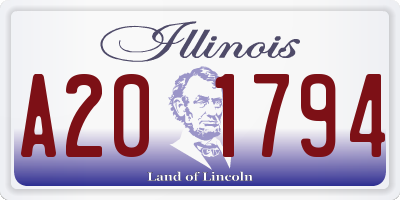 IL license plate A201794