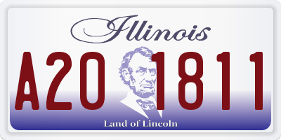 IL license plate A201811
