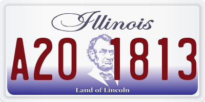 IL license plate A201813