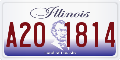 IL license plate A201814