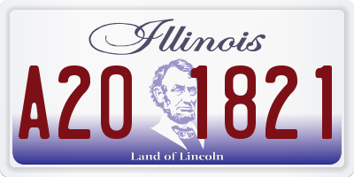 IL license plate A201821