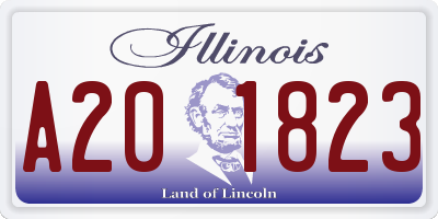 IL license plate A201823