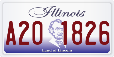 IL license plate A201826