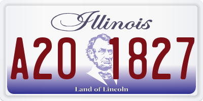 IL license plate A201827