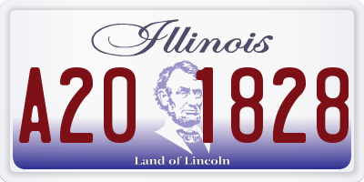 IL license plate A201828
