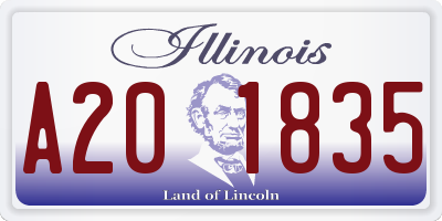 IL license plate A201835