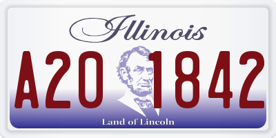 IL license plate A201842