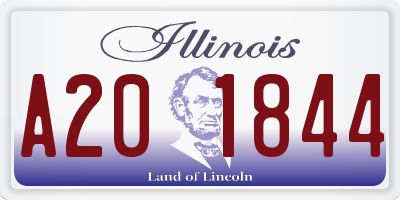 IL license plate A201844