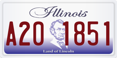 IL license plate A201851
