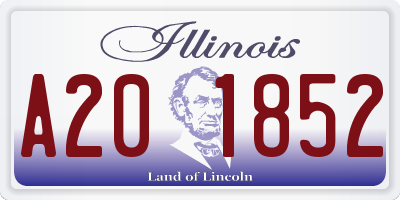 IL license plate A201852