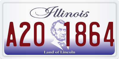IL license plate A201864