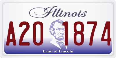 IL license plate A201874