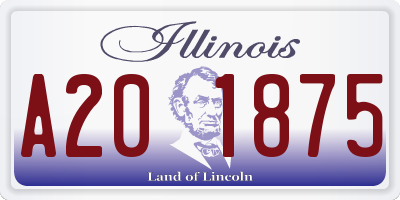 IL license plate A201875