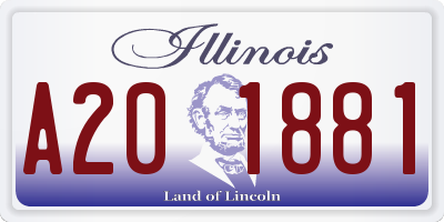 IL license plate A201881