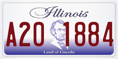 IL license plate A201884