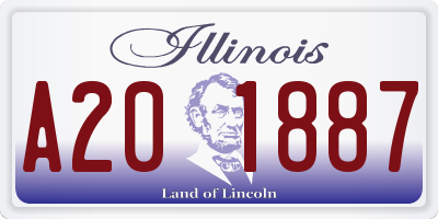 IL license plate A201887