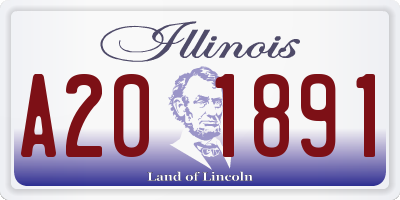 IL license plate A201891