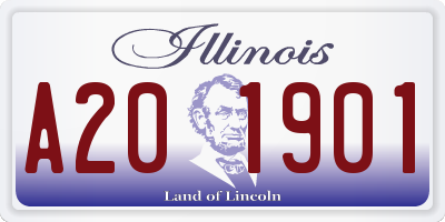 IL license plate A201901