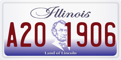 IL license plate A201906