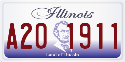 IL license plate A201911