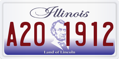 IL license plate A201912