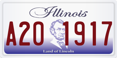 IL license plate A201917