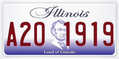 IL license plate A201919