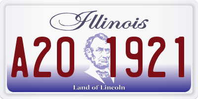 IL license plate A201921