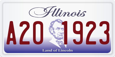 IL license plate A201923