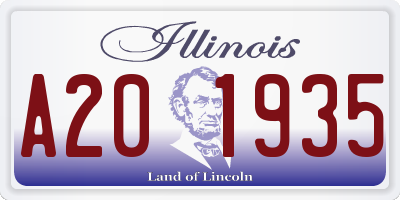 IL license plate A201935